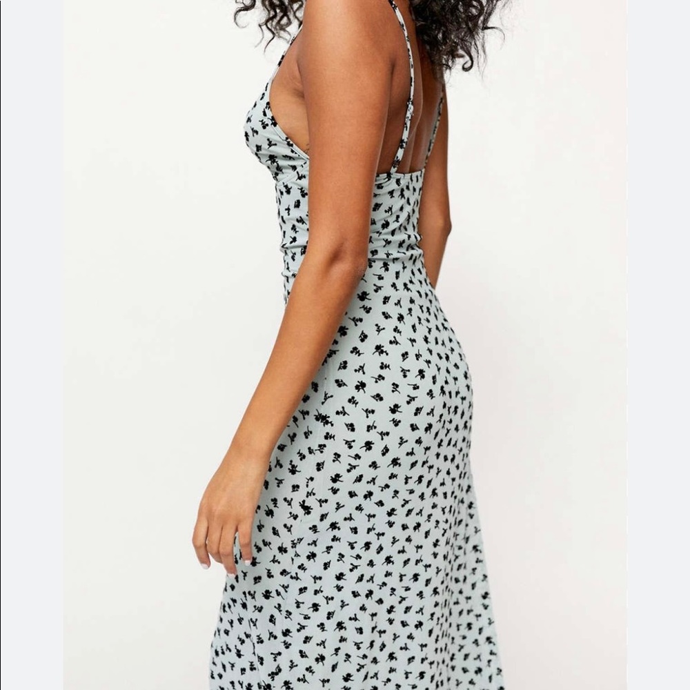 Motel Corina Printed Midi Dress in Green